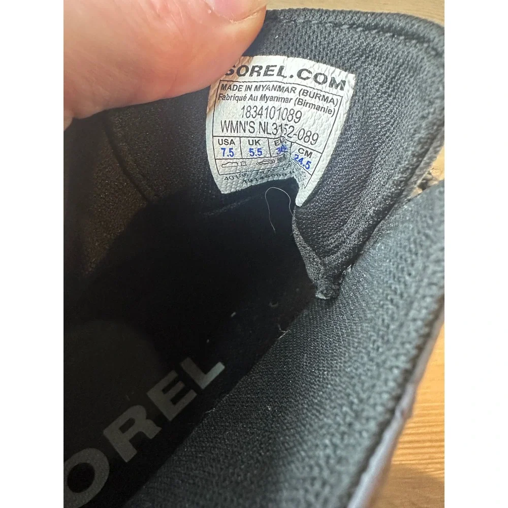 Sorel Out N About Plus Quilted Waterproof Duck Boots Grey Black Women 7.5